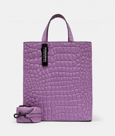 liebeskind Shopper | Damen Kroko Paper Bag Tote M Lavendel
